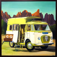 Večeře v Dolomitech - Alfa Romeo Camper - Roman Sedlák - originál